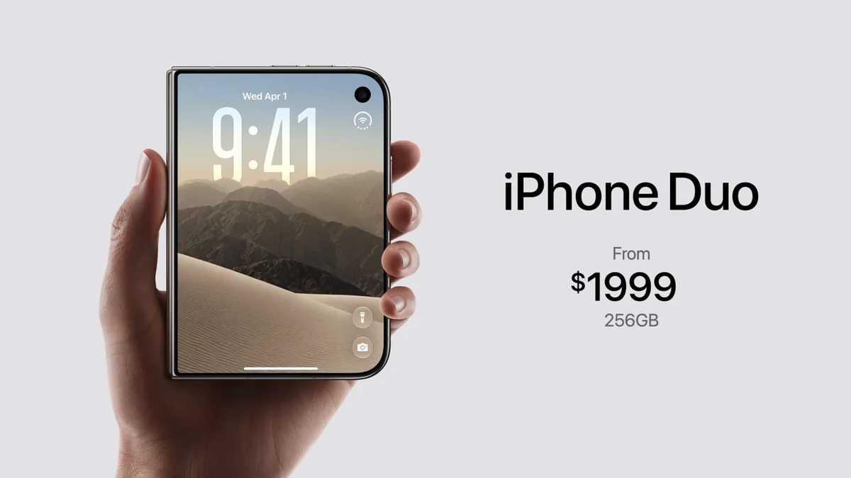 Новый iPhone Duo — самый странный iPhone в истории: наконец-то он складной!