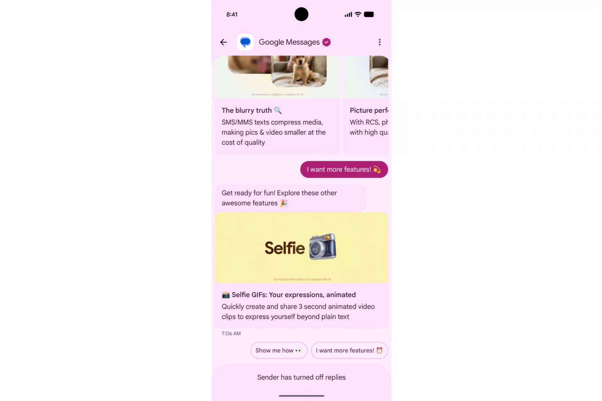 Официальный канал в Google Messages: компания тестирует системный чат в основном списке диалогов картинка Google Messages тестирует официальный канал | DGL.RU