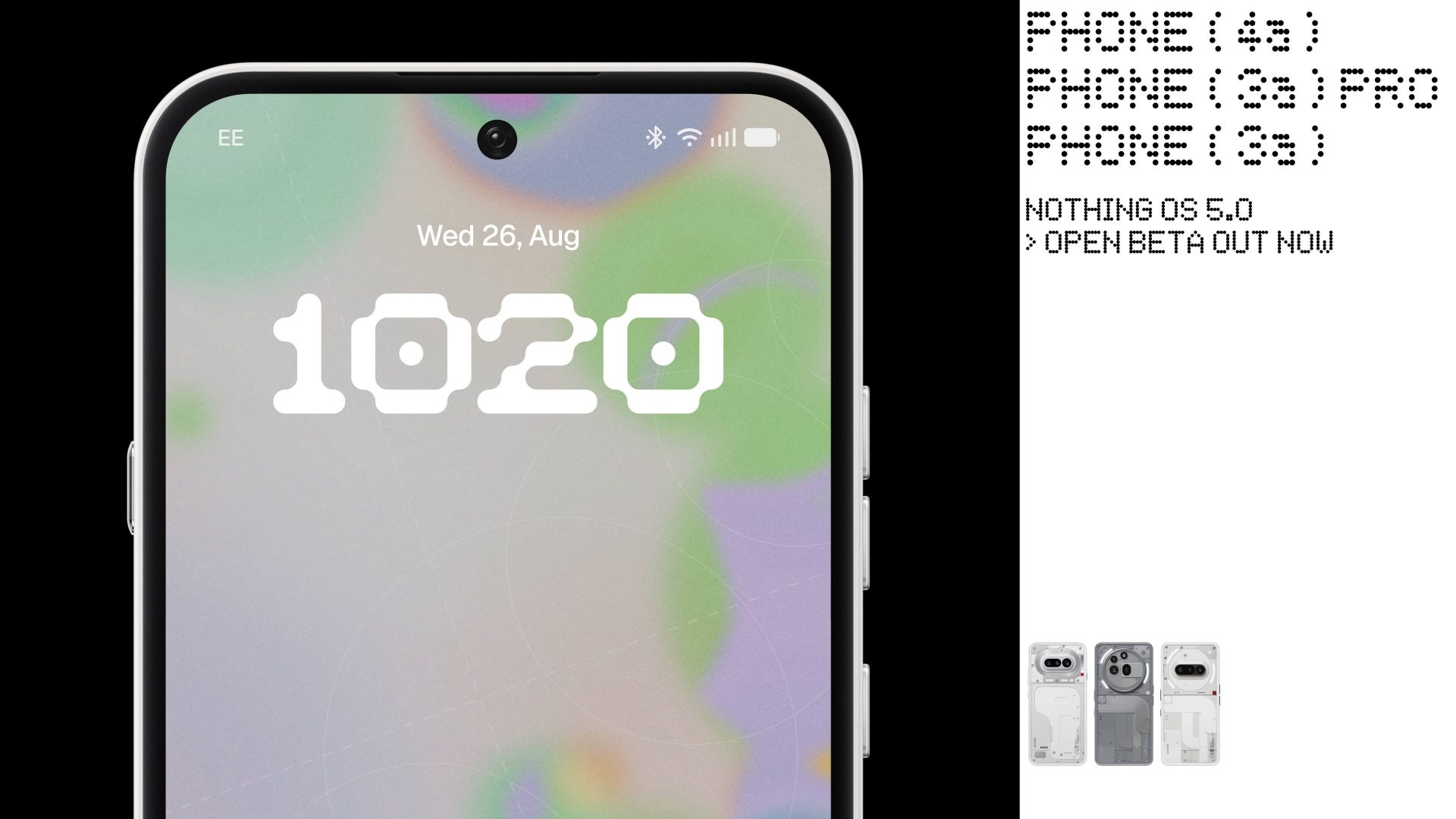 Открытая бета-версия Nothing OS 5.0 на базе Android 17 стала доступна для Nothing Phone (4a) и серии Phone (3a)