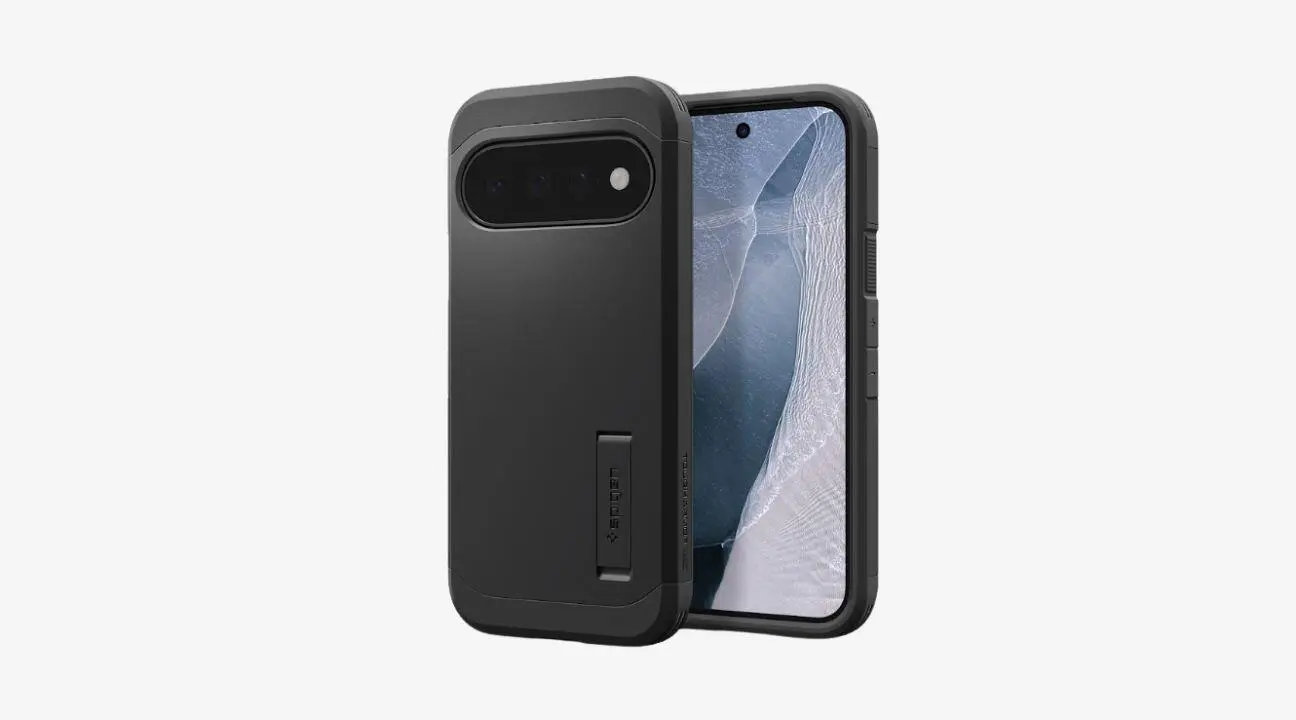 Чехлы для Pixel 11: полный гид по защите нового флагмана Google картинка Spigen Tough Armor MagFit: прочный с подставкой