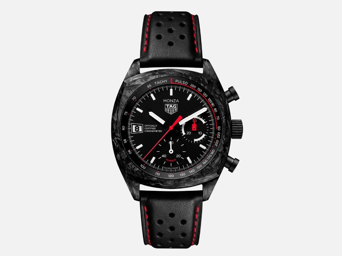 TAG Heuer представила лимитированный хронограф Monza Flyback в корпусе из кованого карбона картинка Хронограф TAG Heuer Monza Flyback из карбона | DGL.RU