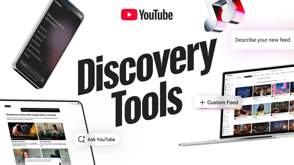 YouTube представил функцию Custom Feeds для создания персональных вкладок рекомендаций