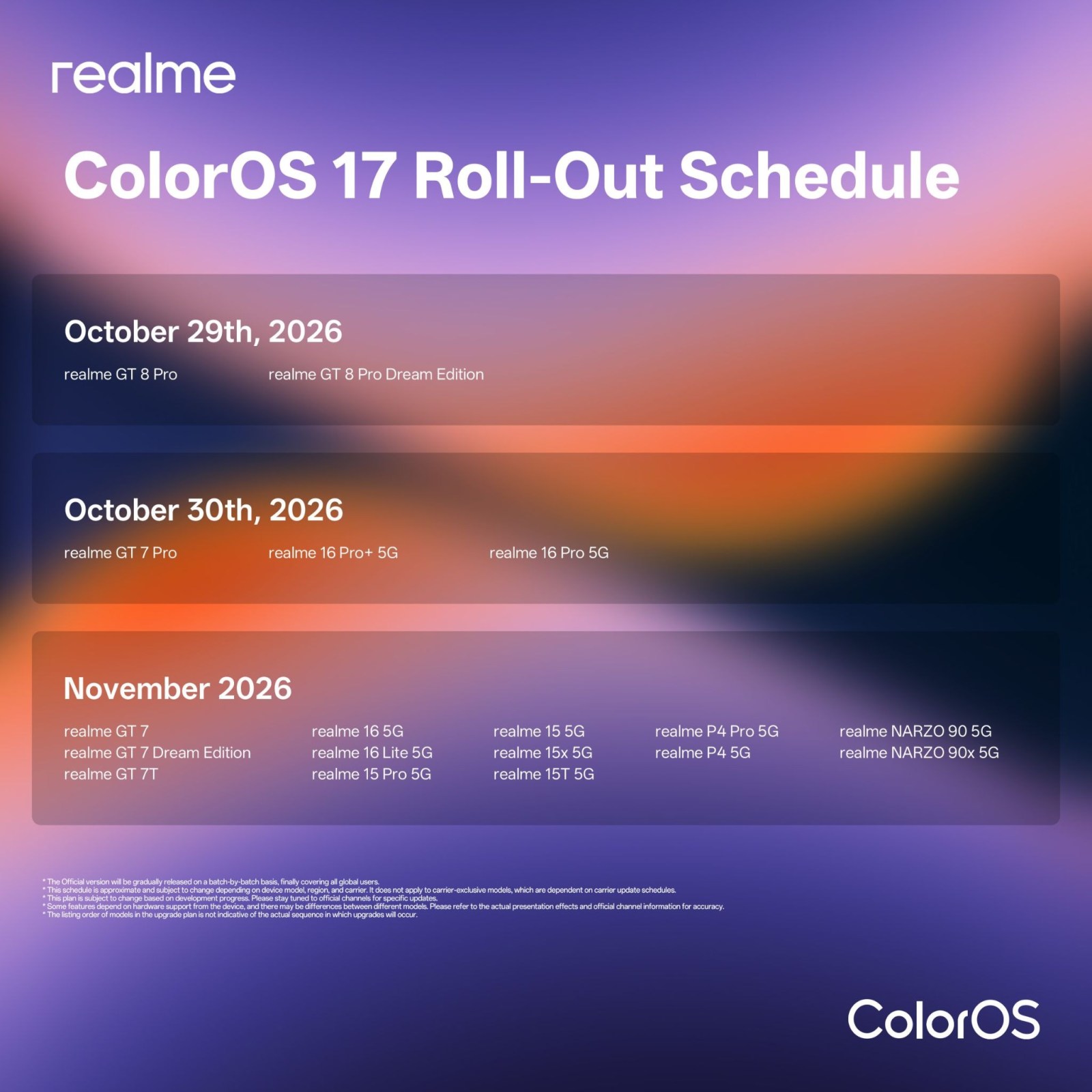 Телефоны и планшеты OnePlus получат обновление до ColorOS 17: список устройств и даты картинка Телефоны и планшеты OnePlus получат обновление до ColorOS 17: список устройств и даты