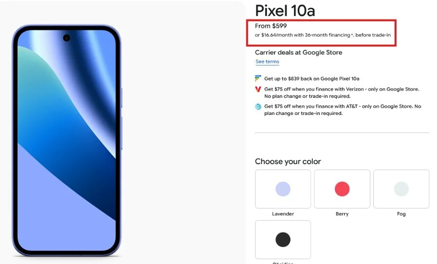 Google шокирует, повысив цену на одну из доступных моделей Pixel картинка Google шокирует многих, повысив цену на одну из доступных моделей Pixel