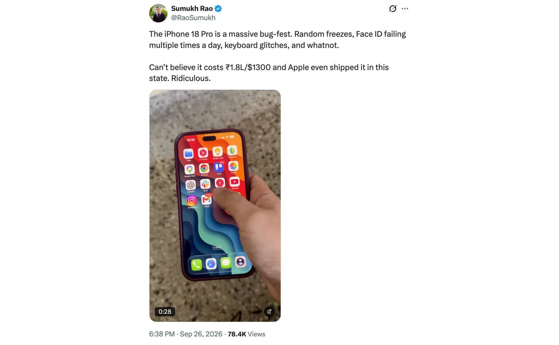 iPhone 18 Pro — самая проблемная новинка Apple за последние годы