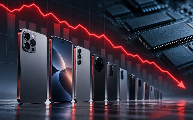 Мировые поставки смартфонов упали на 20% Samsung и Apple увеличили долю рынка на фоне дефицита памяти (2) Мировые поставки смартфонов снизились на 20% | DGL.RU