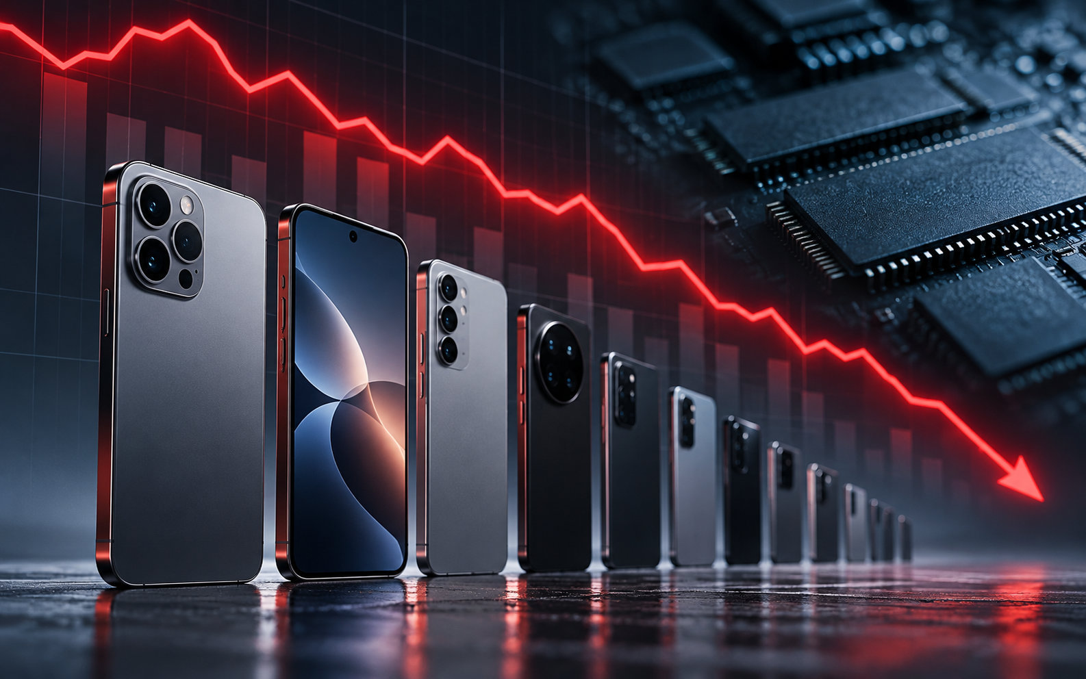 Мировые поставки смартфонов упали на 20%: Samsung и Apple увеличили долю рынка на фоне дефицита памяти
