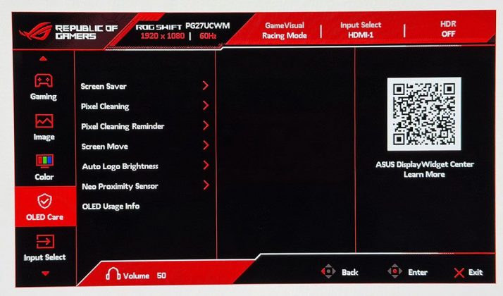 Монитор Asus ROG Swift PG27UCWM &mdash; 4K OLED | DGL.RU