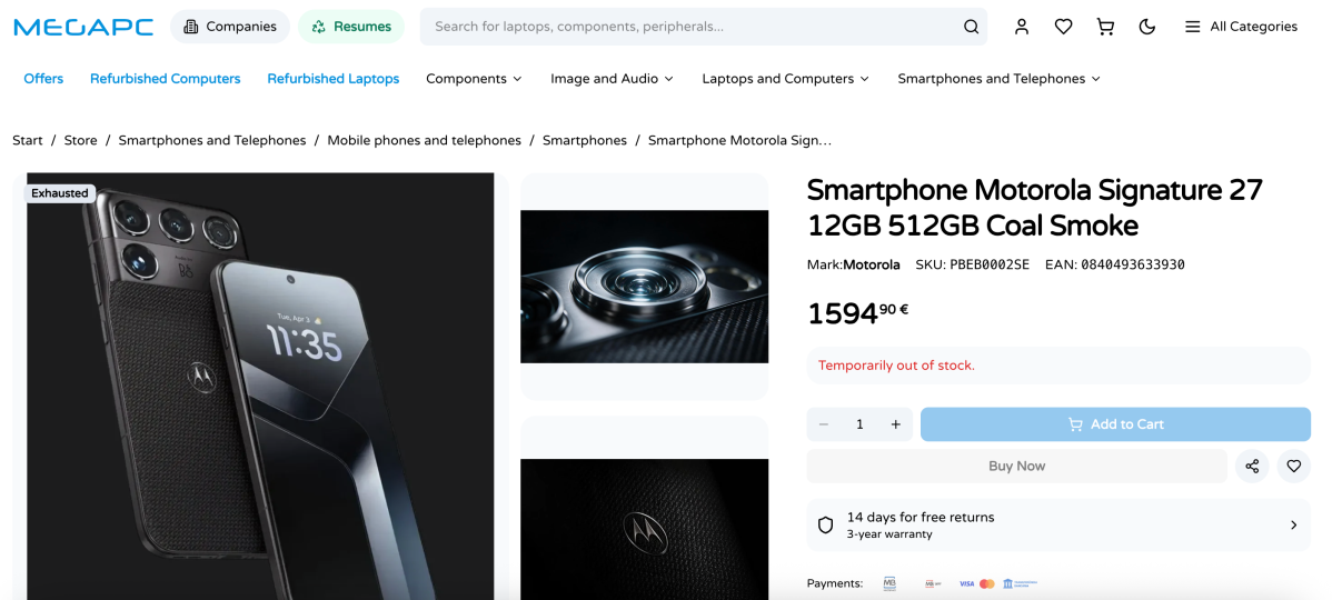 Утечка информации о ценах на Motorola Signature 27 и Razr Flex