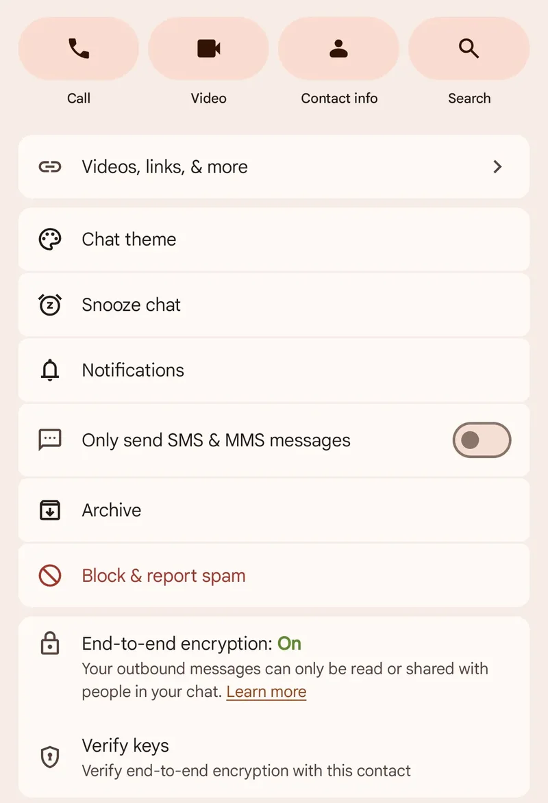 В Google Messages может исчезнуть выборочное отключение протокола RCS картинка В Google Messages уберут отключение RCS в чатах | DGL.RU