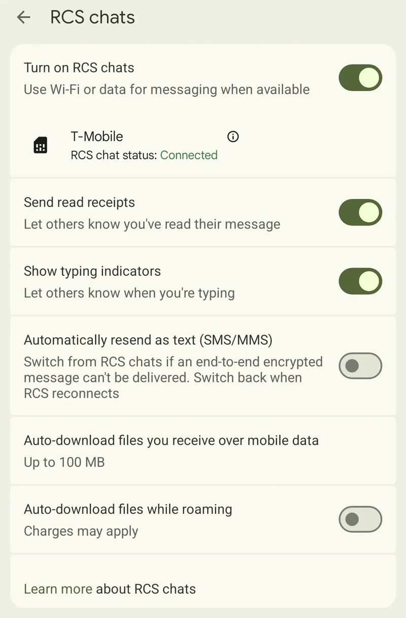 В Google Messages может исчезнуть выборочное отключение протокола RCS картинка В Google Messages уберут отключение RCS в чатах | DGL.RU