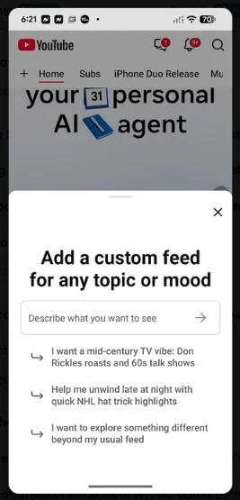 Новые текстовые ленты в приложении YouTube | DGL.RU